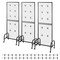 Black Grid Wall Panel 6-Piece Set Heavy-Duty Steel Display Rack Mobile Floor Standing